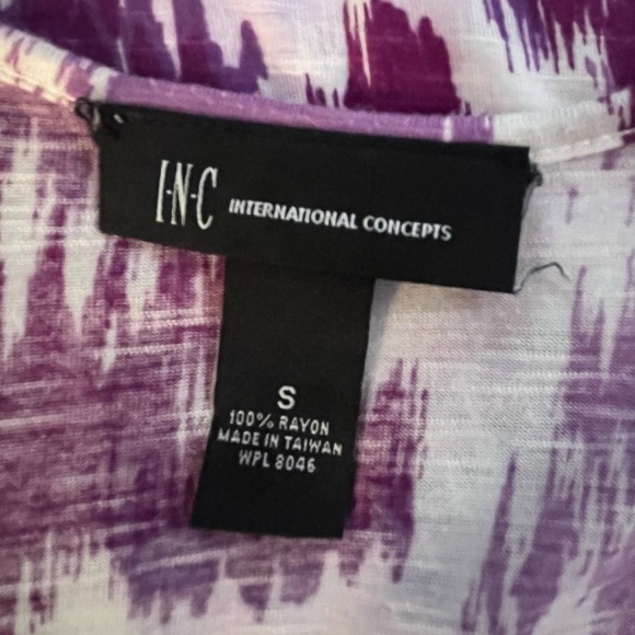 Purple and White Ruffled Racerback Top - Picture 2 of 8